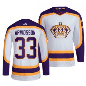 Miesten NHL Los Angeles Kings Pelipaita Viktor Arvidsson 33 Reverse Retro 2.0 Adidas 2022-23 Valkoinen Authentic
